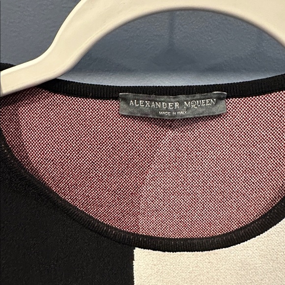 Alexander McQueen Fit and Flare Polka Dot  Intarsia Knit Dress Sz Medium - Picture 4 of 7